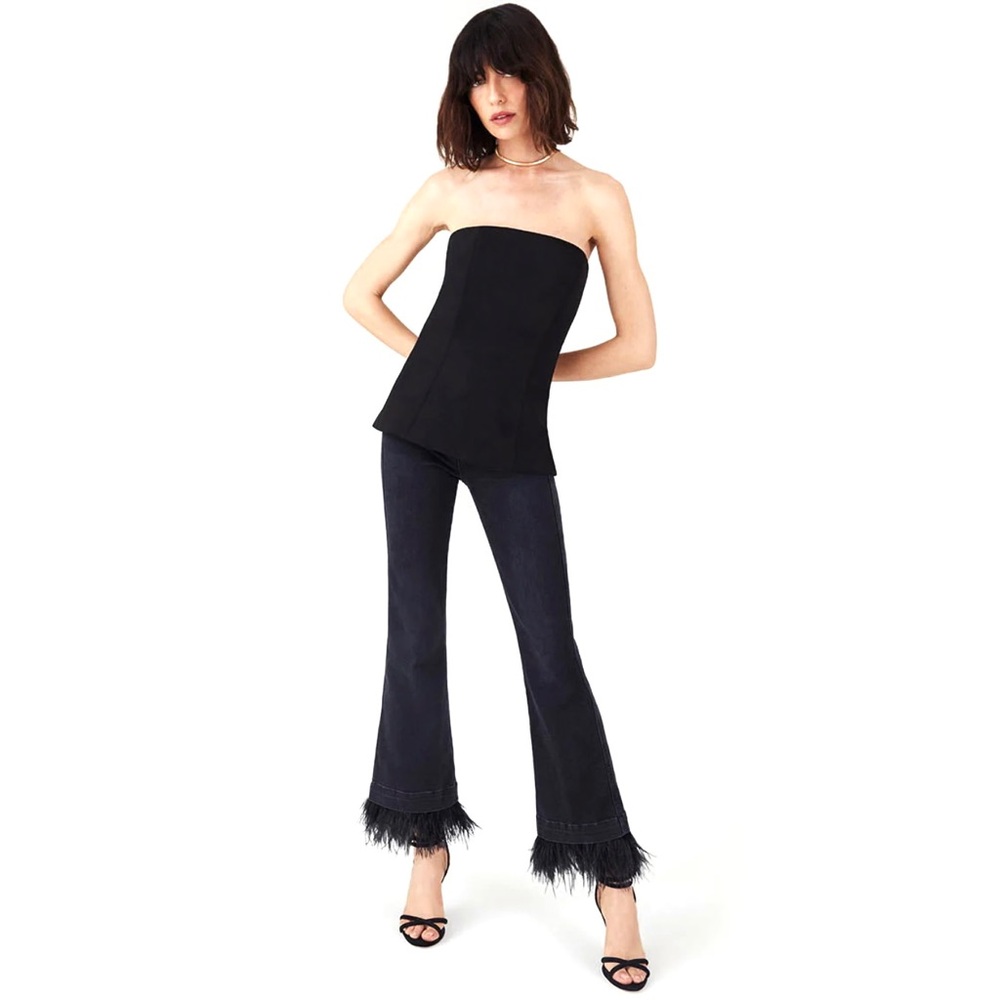 NEW VERONICA BEARD BLACK STRAPLESS TOP - Picture 10 of 11